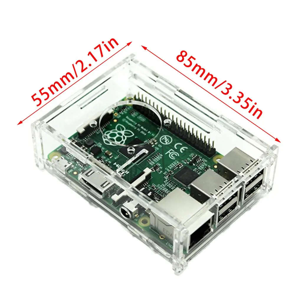 Raspberry Pie 3b + тип 1 ГБ акриловый прозрачный чехол с теплоотводным корпусом оболочка