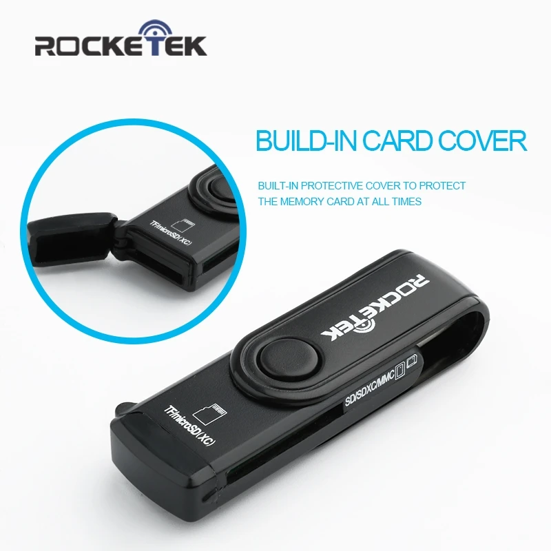 Rocketek Same Time Read 2 Cards Usb 3.0 Multi 2 In 1 Memory Card Reader Adapter For SD/TF Micro SD Computer Laptop Accessories Rocketek Same Time Read 2 Cards Usb 3.0 Multi 2 In 1 Memory Card Reader Adapter For SD/TF Micro SD Computer Laptop Accessories
