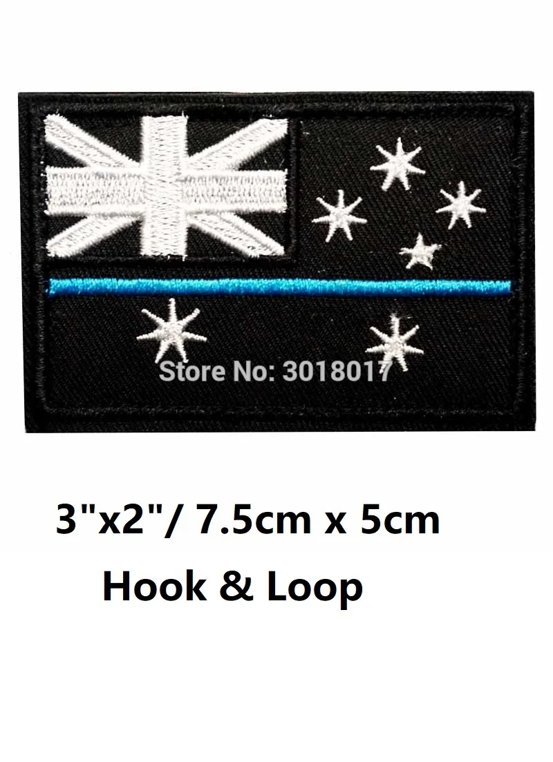 3" Australian Flag Thin Light Blue Patches Navy ARMY MILITARY MORALE