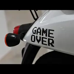 Таблички game over 15 см x 7,3 см С изображением машины мотоциклетный электродвигатель Светоотражающие Водонепроницаемые наклейки