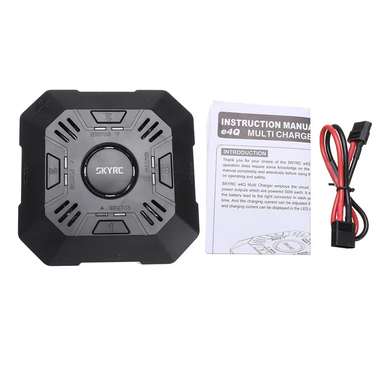 SKYRC E4Q Charger 4 Ports Balance Charger for 2 - 4S LiPo Battery Charger 11-26.1V DC Input XT60 Connector 2A 3A 5A Adjustable
