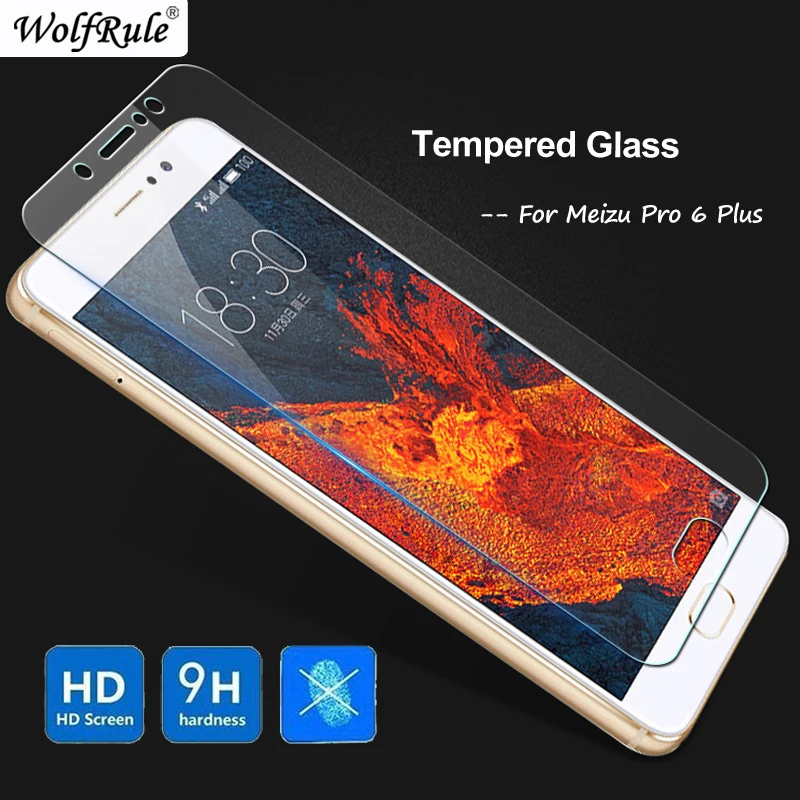 WolfRule 2PCS For Glass Meizu Pro 6 Plus Screen Protector Tempered Protective Phone Film | Мобильные телефоны и