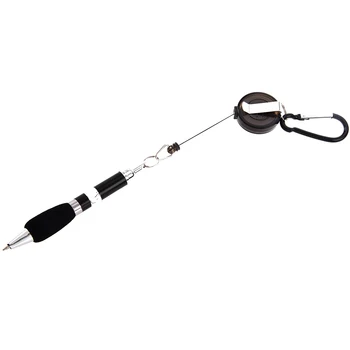 

New and Hot Black Retractable Badge Reel Pen Belt Clip and Carabiner