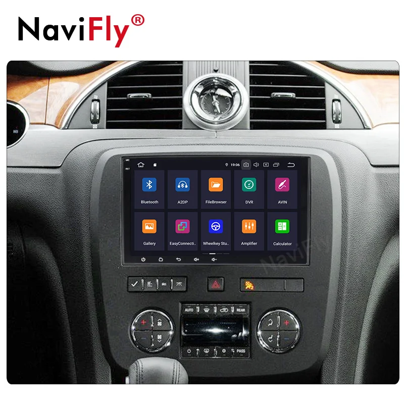 Best NaviFly Pure Android9.0  IPS DSP Car audio gps navigator  for Chevrolet Tahoe Traverse BUICK Enclave GMC support OBD2 TPMS 8