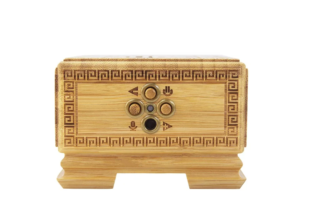 

Bamboo stereo version of portable bluetooth speaker with volume amplifier amplifier 5 watt power, bluetooth audio playback