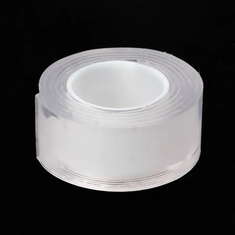 

1Pcs Multi-function Reusable Adhesive Silicone Tape Universal Anti-Slip Double-sided Wall Stickers Transparent 1 Meter