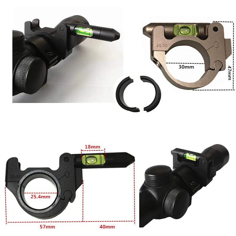 

FIRECLUB Tactical Rifle Scope Mount Sights for 25.4/30mm Riflescope Tubes Bubble Spirit Level Hunting Accessories