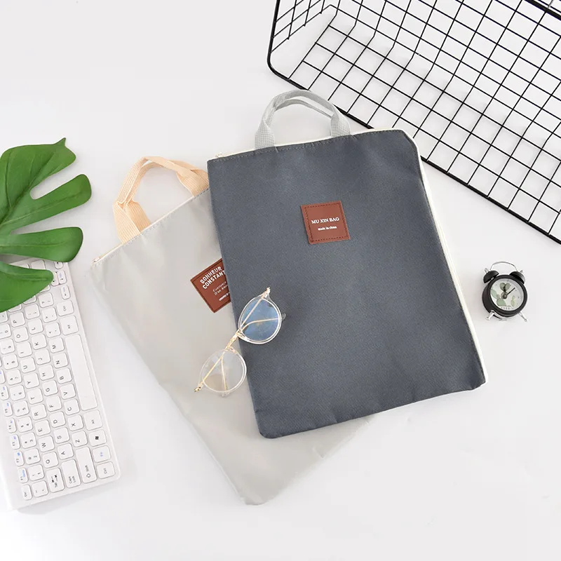

Kawaii Multi-layer File Folders Canvas Zipper Bag Cute A4 File Holder For Documents Kids Gift Stationery Office School Supplies