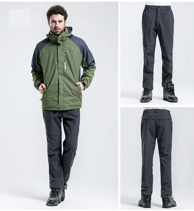 Мужские или женские зимние походные брюки для спорта на открытом воздухе флисовые брюки для горных/лыжных/треккинговых водонепроницаемых штаны