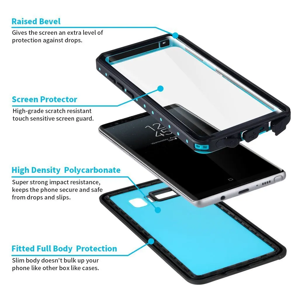 

Case for Samsung note8 Waterproof Shell GALAXY note9 Waterproof phone cover