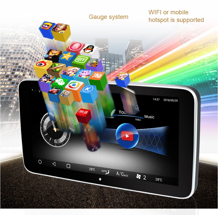 7  Koason Android 10.25 Super Big HD touch Screen Car GPS Multimedia Player for Mercedes  BENZ V Class 2016-2018
