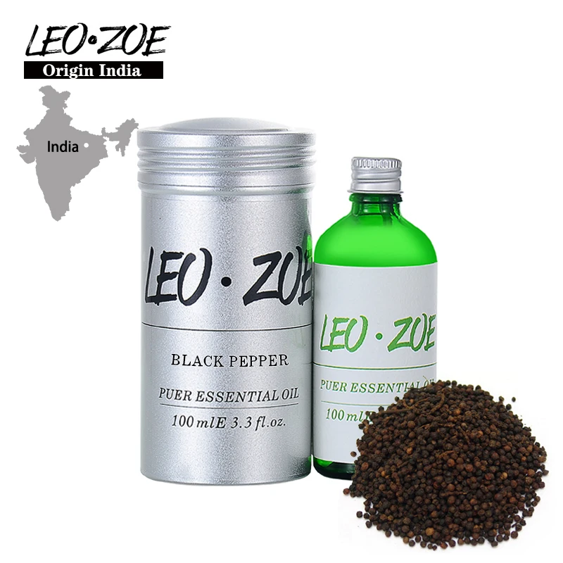 LEOZOE Black Pepper Essential Oil Certificate Origin India High Quality Aromatherapy Black Pepper Oil 100ML Aceite Esencial leozoe oregano essential oil certificate of origin libya authentication high quality oregano oil 100ml etherische olie