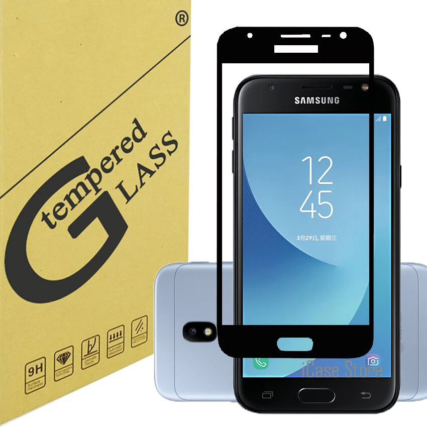 Закаленное стекло для Samsung Galaxy J3 2017 J330 J330F J330FN J330H SM-J330F/DS DUOS чехол экрана полное