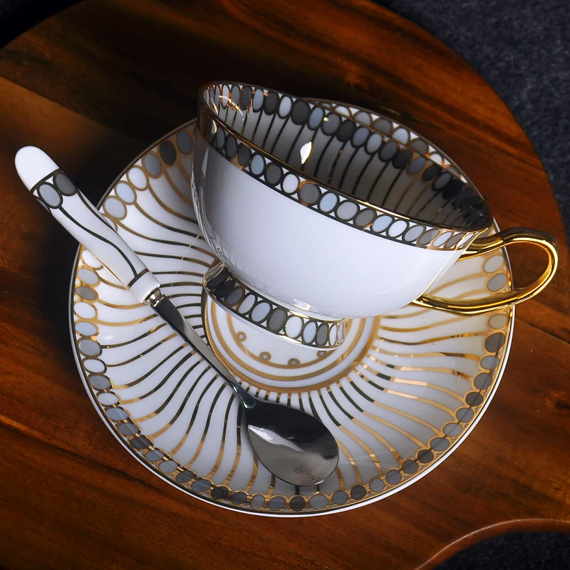 Gemstone Series British Afternoon Tea Set With Creative Bone China Cup Ceramic Black European Coffee | Дом и сад