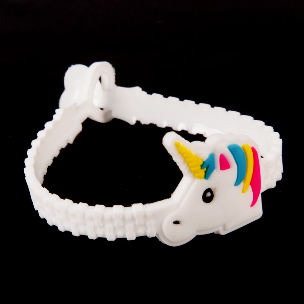 10 шт силиконовый браслет с единорогом детские подарки Милые Браслеты с животными ювелирные изделия