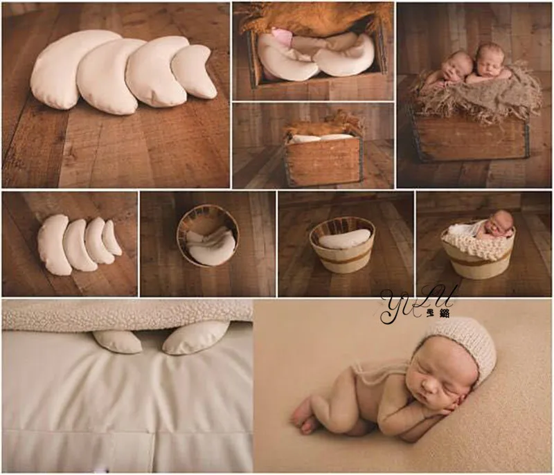 Recém-nascido do Bebê Nascido Posando Adereços Fotografia Travesseiro Posicionador Bebê Almofada Crescente Acessórios 5 Pcs 12 High Quality Mamãe e Bebê