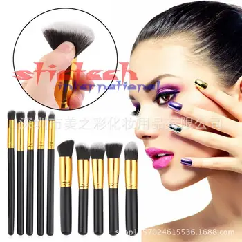

by dhl or ems 100 sets 10pcs/set Maquiagem Makeup brushes Beauty Cosmetics Foundation Blending Blush Make up Brush tool Kit Set