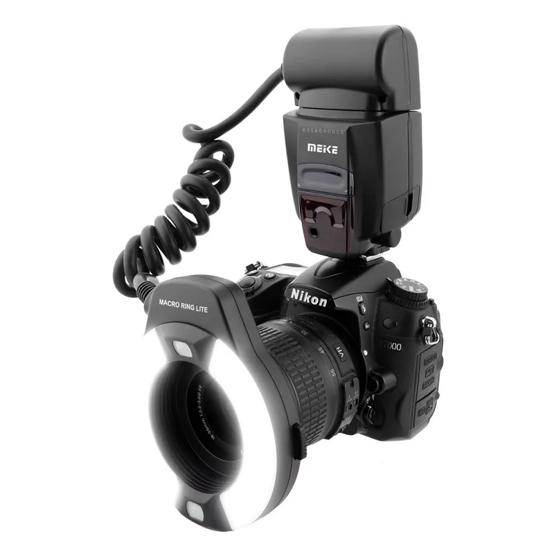 Meike MK-14EXT i-ttl Кольцевая вспышка для макросъемки для Камера Nikon D850 D7500 D810 D80 D800 D90 D5 D4 D600 с светодиодный фокуса