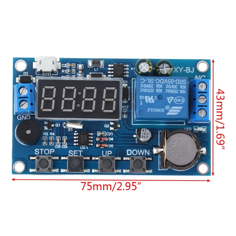 Trigger Cycle Timer Delay Switch 12V 24V Relay Switch Module 24H Timing Control#Aug.26