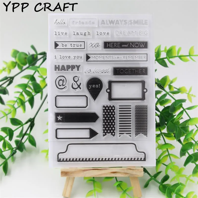 

YPP CRAFT Happy Love Transparent Clear Rubber Stamp Seal Paper Craft Scrapbooking Decoration