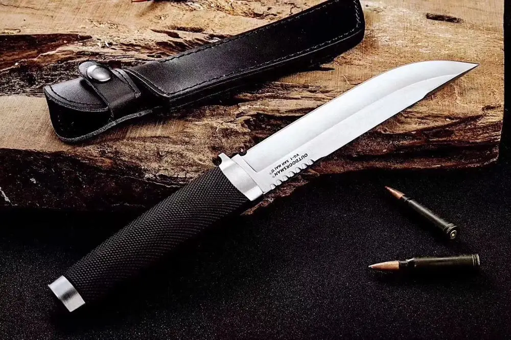 Mengoing охотничий нож с фиксированным лезвием из холодной стали, профессиональный Походный нож для выживания из VG-1 стали