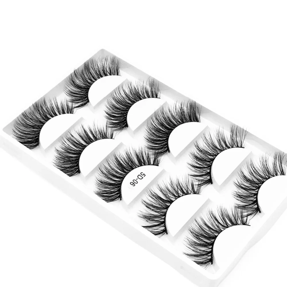 5 пар Мультипак 3D Мягкие норковые Накладные ресницы ручной работы пушистые длинные ресницы натуральные инструменты для макияжа глаз Искусственные ресницы