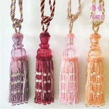 1 пара Роскошных Модных кристаллов украшения занавески аксессуары висячий Пояс украшения для штор кисточки для занавески застежка Tieback