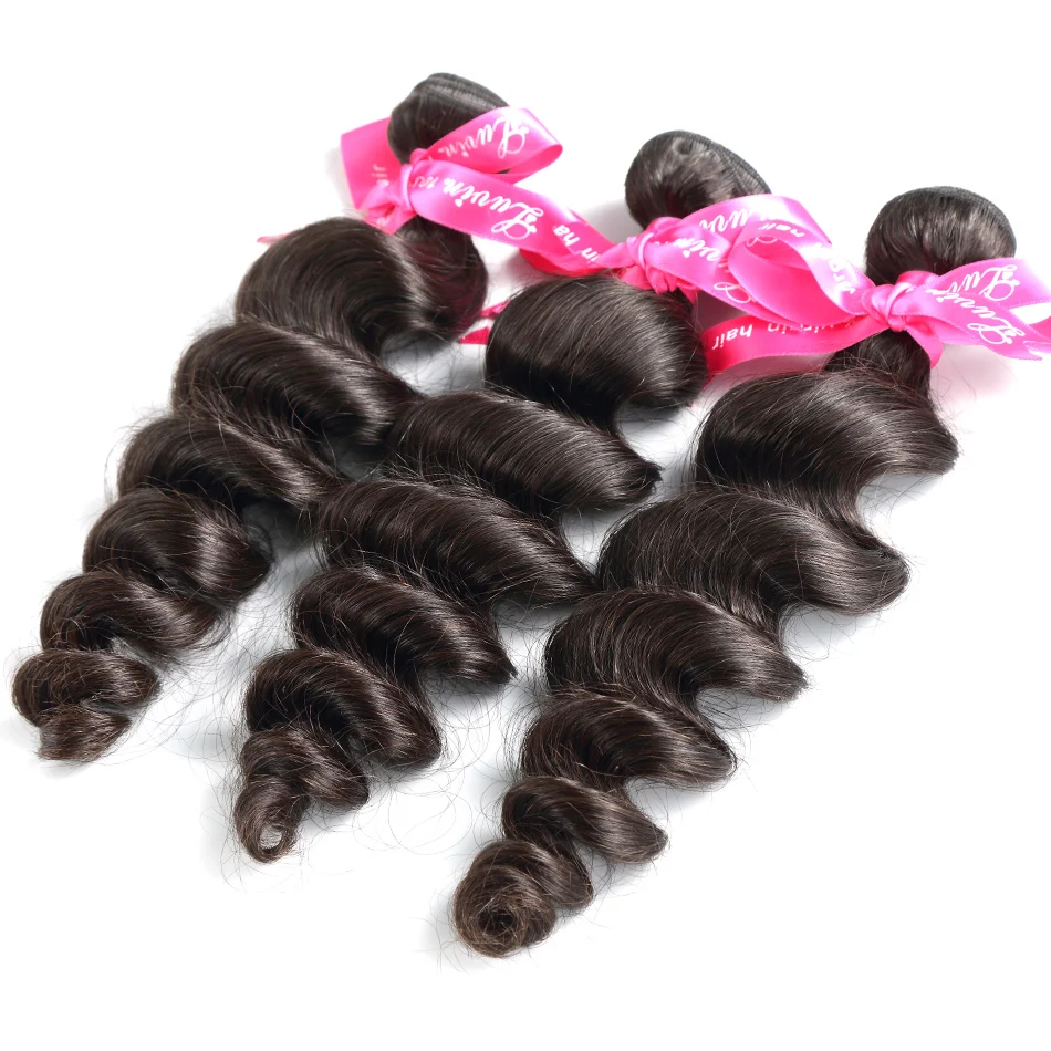 Luwin перуанские Виргинские волосы свободная волна 3 шт./лот 100% необработанные человеческие волосы пучки ткет мягкие волосы не линяет не