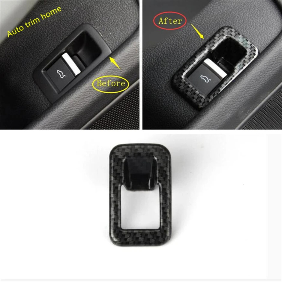 

Lapetus Rear Trunk Tail Door Switch Button Frame Cover Trim For Audi A4 A5 B9 2017 2018 2019 Carbon Fiber Look Interior
