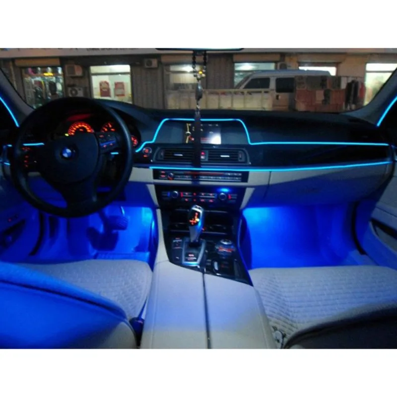 

5m Colorful Cold Light Line Car Atmosphere Lamp With USB Charging DIY Decorative Dash Board Console Door Light Bar