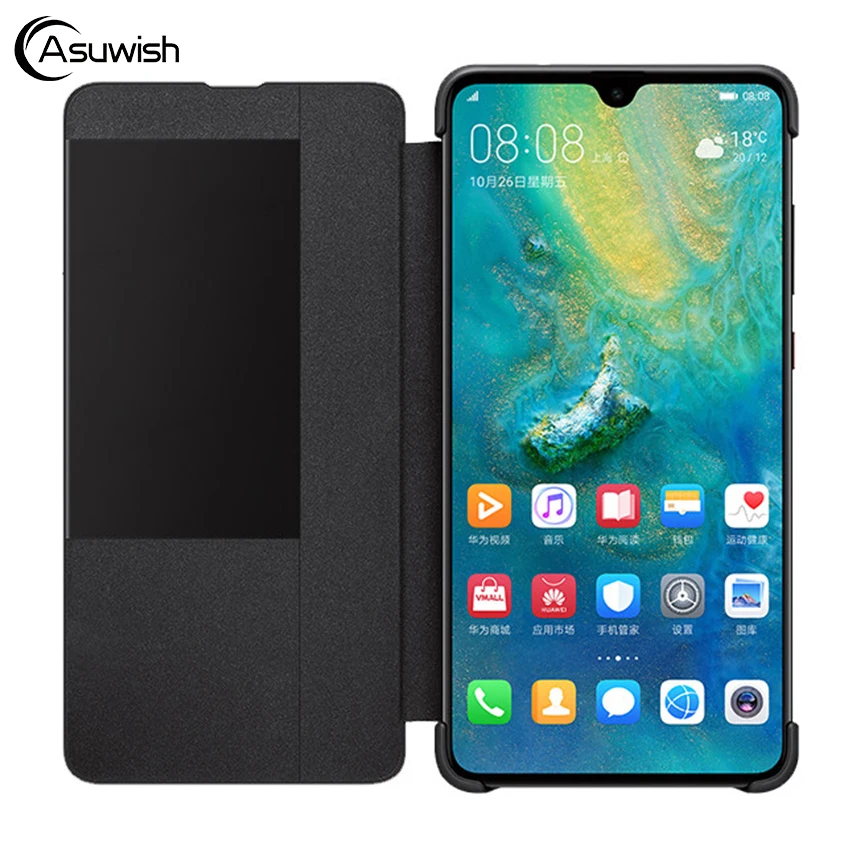 Flip Cover Leather Phone Case For Huawei Mate 20 Lite Pro X 20Pro 20lite 20X Mate20Pro Mate20X Mate20lite Mate20 Smart View leather wallet case,leather case,phone case,leather phone case,smart mirror flip case