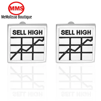 

MeMolissa Top Quality Brand New Fashion Personality Gift The Stock Trading Line Pattern Modelling Exquisite Cufflinks for Men