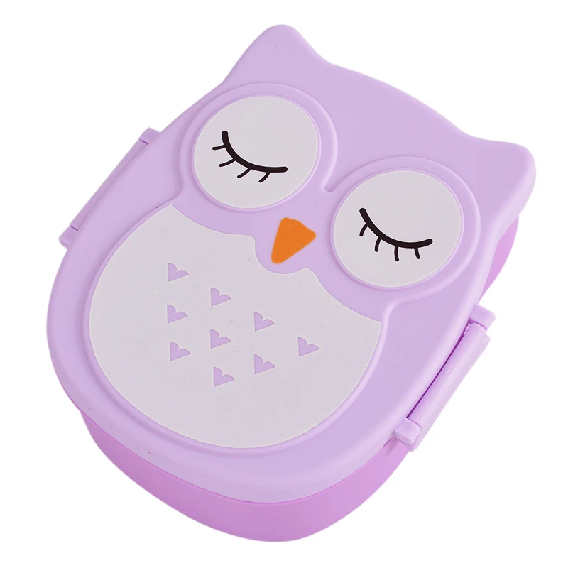 Portable Cute Owl Lunch Box for kids Picnic Bento Meal Boxes Food Container Storage Box School Outdoor With Compartments Case