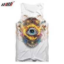 UJWI майка белая Новое поступление Модная Мужская классная психоделическая с принтом глаз 3D танктопы для подростков с круглым вырезом без рукавов спортивная одежда рубашки