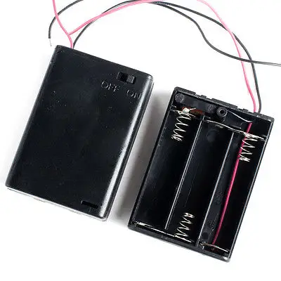 

DHL/EMS 10*50pcs,3 x AA 3AA BATTERY HOLDER CASE 20CM with cover switch 8 inchesLEADS -A1