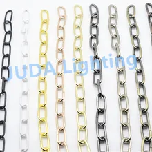 Винтажная осветительная арматура, аксессуары для освещения, лампа, фонарь, верхняя цепь, металлическая железная цепь, цепочка с пряжкой, бронзовые светодиодные люстры