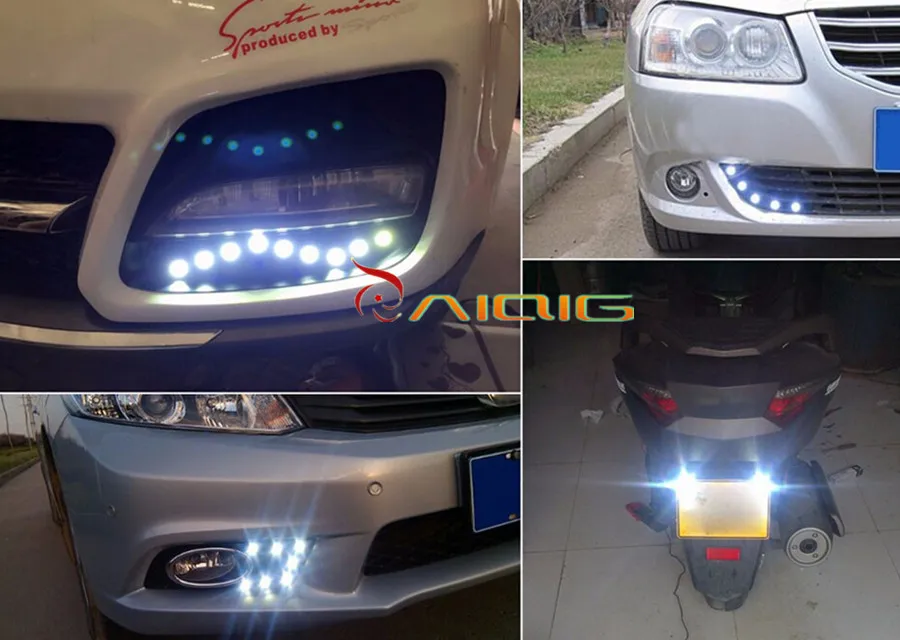 Автомобильные DIY 2 3 Cm 9W 6000K 500 Lumen белые/красные/желтые/синие/зеленые