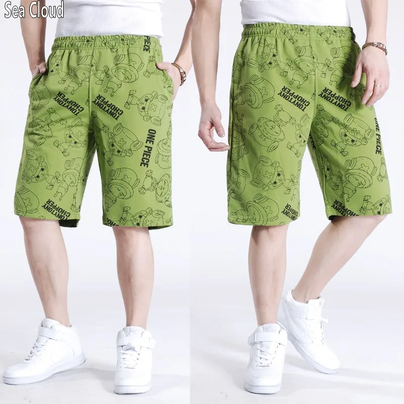 Бесплатная доставка Лето Большие размеры Мужская хип-хоп хлопковые шорты для мужчин по колено короткие брюки с рисунком Шорты человек xl-7x