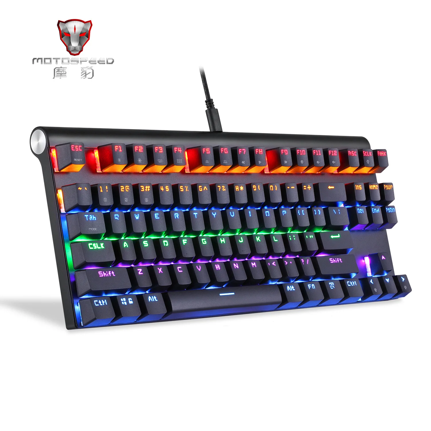 

MOTOSPEED K83 Gaming Mechanical Keyboard BT3.0 with LED Light 87 Keys Bluetooth Keyboard for Windows iOS Android Red Switch