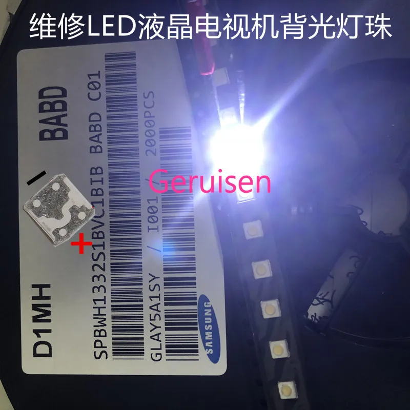 20 шт./лот samsung светодиодный ТВ Подсветка SMD 1 Вт 3537 3535 SMD светодиодный холодный белый 3V 300ma для samsung ТВ ремонт