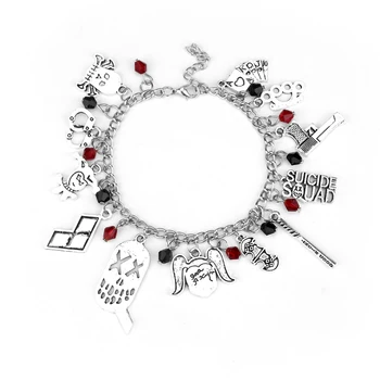 

New DC Comics Bracelet Suicide Squad Harley Quinn Charm Bracelet For Fans Gift Multiple Clown Best Friends Gift -25