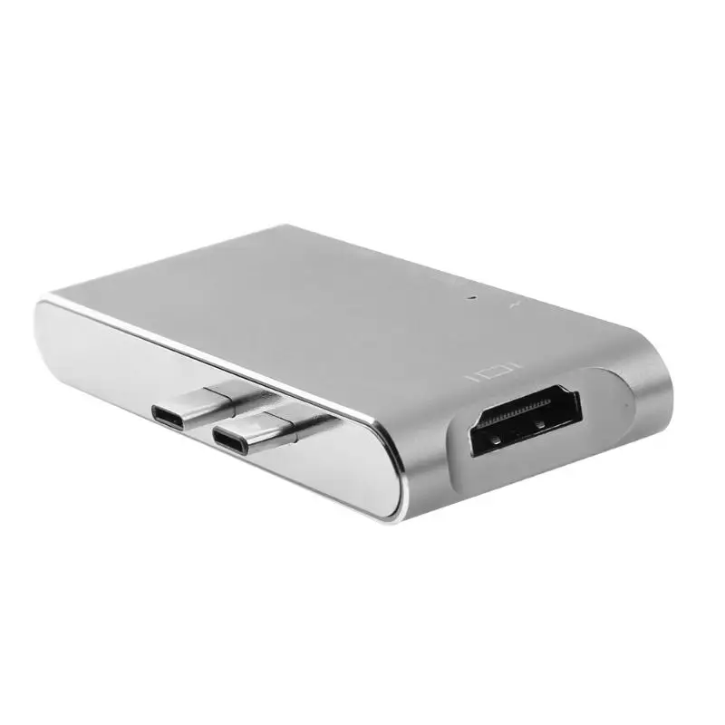 

ALLOYSEED all-in-1 Dual USB-C USB C HUB with HDMI 4K HD SD/TF Card Reader 2 USB 3.0 HUB Type-C HUB for MacBook Pro