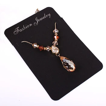 

Hot Sale 6.8x10cm 200pcs/lot Black Paper Jewelry Card Necklace Display Wholesale Jewelry Card Necklace Display Cards H069