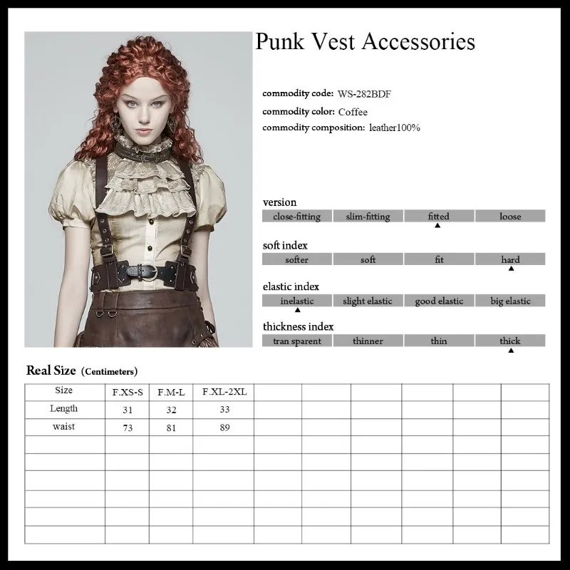 Ceinture gothique femme style romancier Ceinture gothique femme style romancier