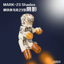 100 шт. Decool D003 Mark-23 одежда «Супергерои» Вселенной оттенков Железный человек Совместимость l строительные блоки, детские игрушки, строительные блоки