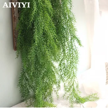 

HQ Hanging Vine Fake plant Pine needles Leaf Artificial Flowers Multi-use Christmas Party Home Decoration