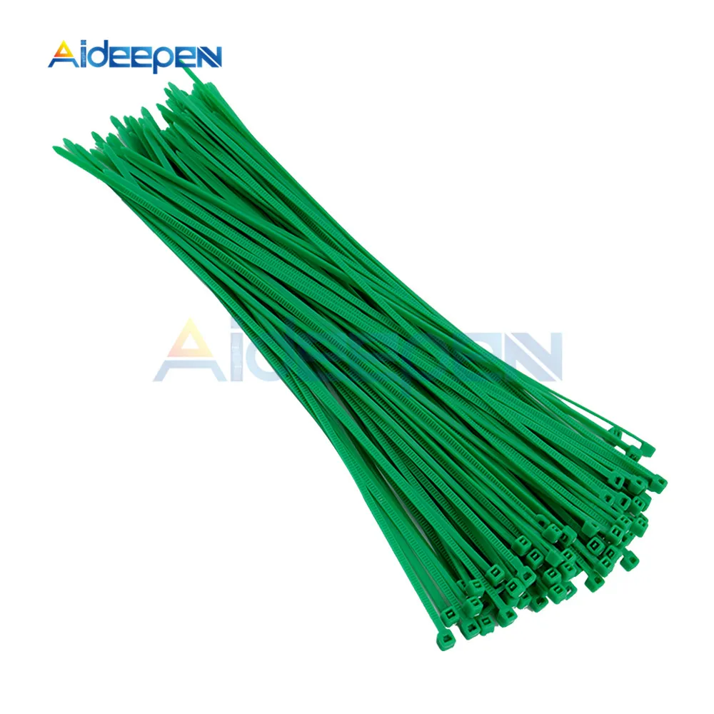Details about   100Pcs Self locking Nylon Cable Ties 12 Colors Plastic Zip Tie 100mm 150mm 200mm 