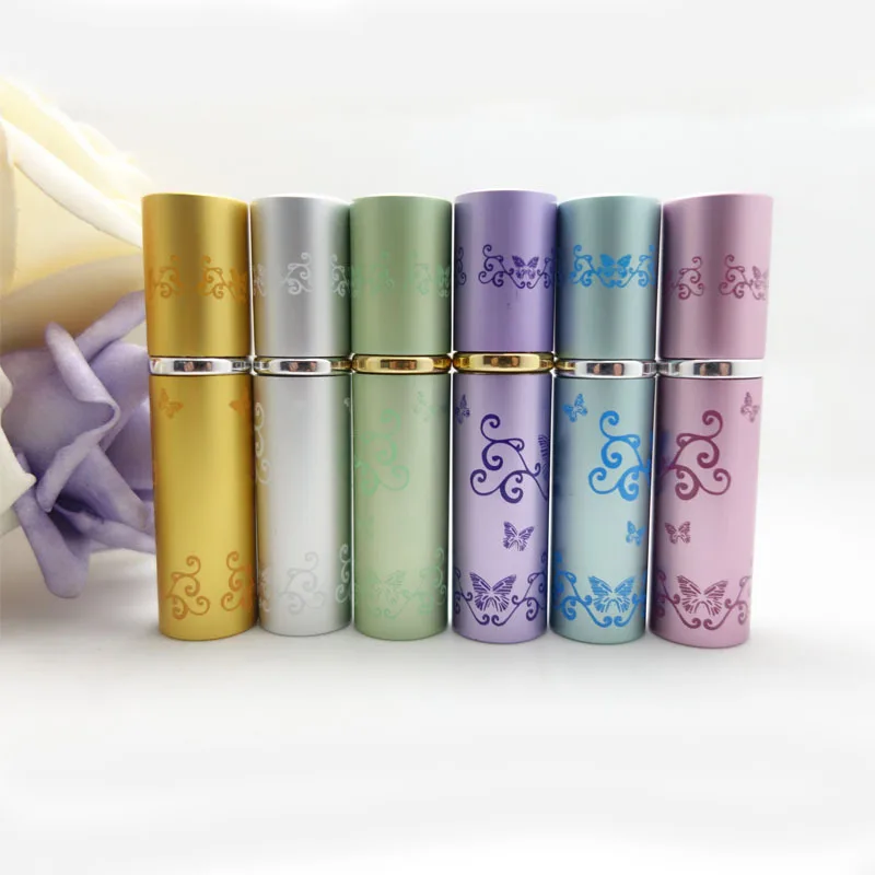 10 шт./лот 5 мл стеклянные мини направляющие серьги стеклянная бутылка для духов из алюминия духи косметические контейнеры