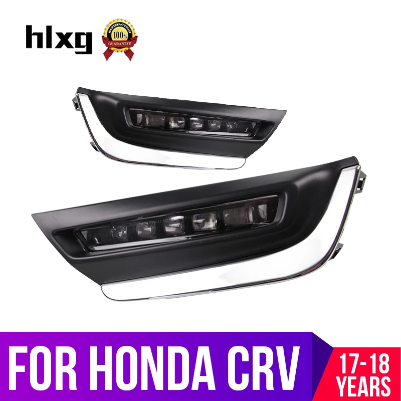 hlxg Daytime Running Light For Honda CRV Year 2017 2018 LED DRL fog