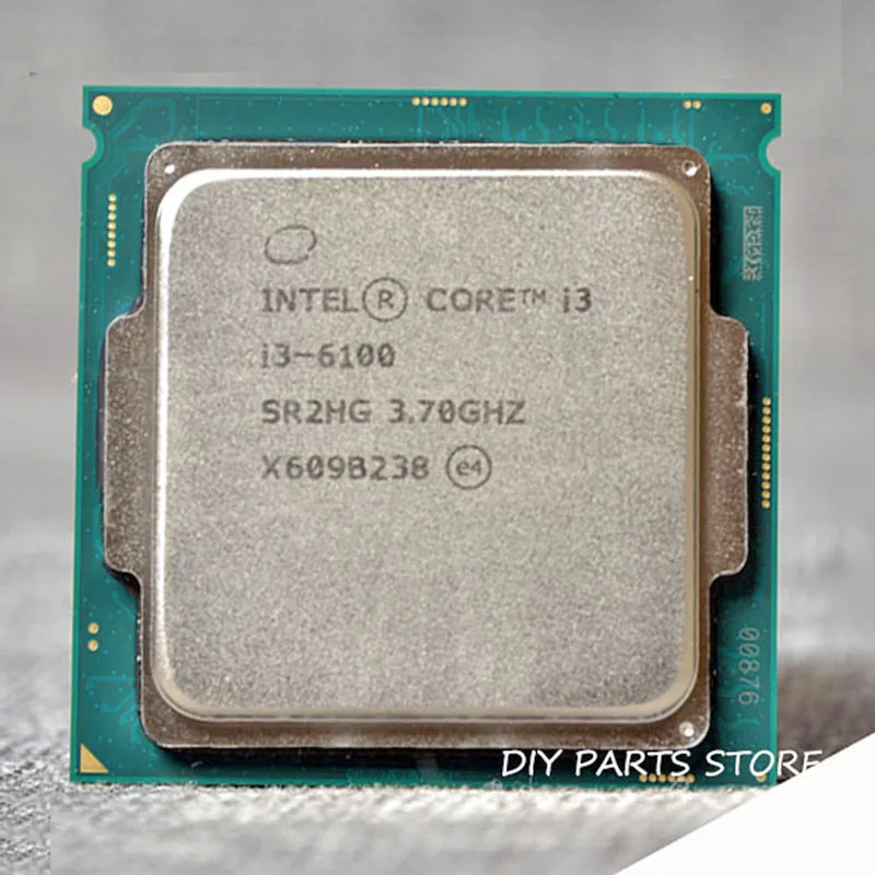 Процессор Intel core 2 i3 6100 LGA 1151 двухъядерный процессор 3 7 МГц МБ ОЗУ DDR4 GPU HD530 с